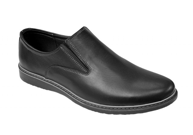 Pantofi barbati casual, din piele naturala negru, CIUCALETI SHOES, 330ELN